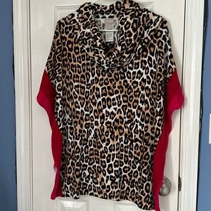 Chico’s poncho Leopard print small medium
